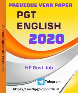 HP PGT English Previous Year Questions Paper