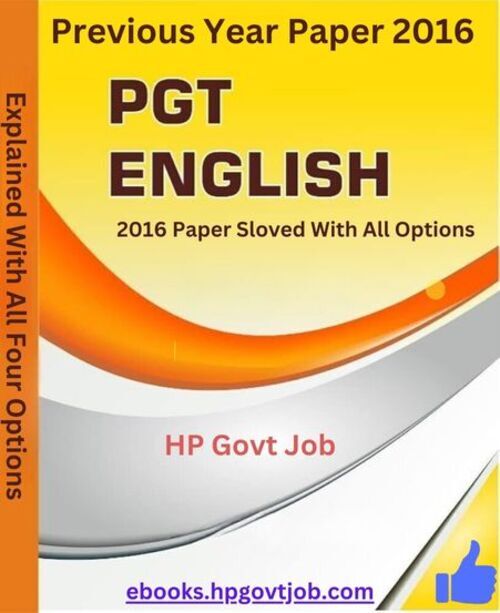 HP PGT English Previous Year Paper 2016 PDF