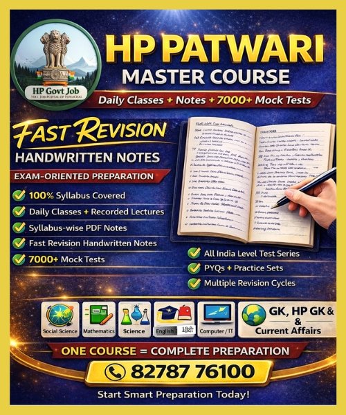 HP Patwari Study Material