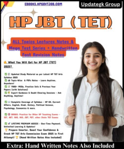 HP JBT TET ( Daily Lectures + PDFs Notes + Handwritten Fast Revsion Notes + Test Series